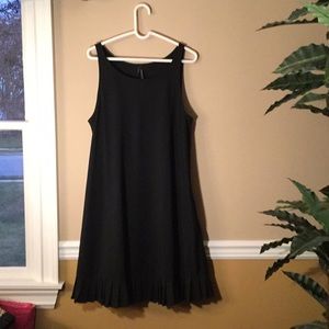 Black dress with ruffle on the bottom
